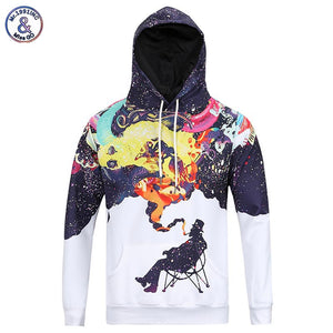 Smoking Person Hoody Casual Hoodies With Cap For Mens