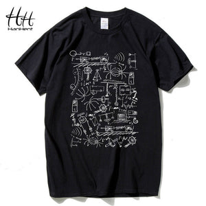 Physics T-shirts Men Creative Casual Tshirt Short Sleeve