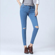 High Waist Jeans Women Skinny Ripped Jeans