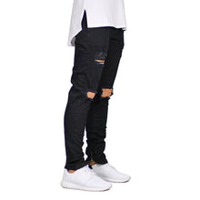 Men Jeans Stretch Destroyed Ripped Design