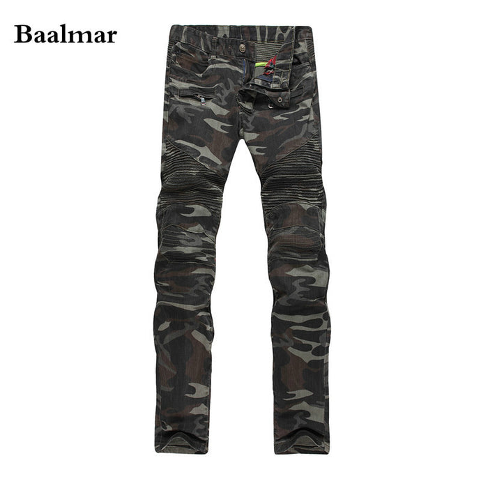 Camouflage Jeans Men Famous Designer Slim