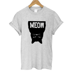 Print Women T-shirt Cat T-Shirt Casual