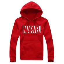 Marvel Letter Print Black Sweatshirt Men Hoodies