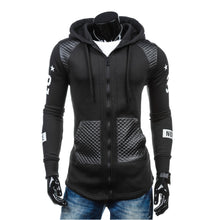 Hombre Hip Hop Mens Brand Letter Hooded Zipper Hoodie