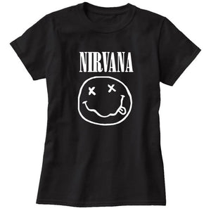 NIRVANA Cotton Tumblr T-shirt Casual Poleras Hipster For Famale