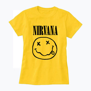 NIRVANA Cotton Tumblr T-shirt Casual Poleras Hipster For Famale