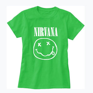 NIRVANA Cotton Tumblr T-shirt Casual Poleras Hipster For Famale