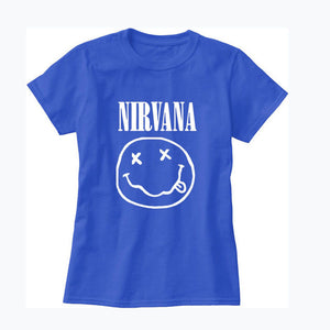 NIRVANA Cotton Tumblr T-shirt Casual Poleras Hipster For Famale