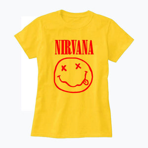 NIRVANA Cotton Tumblr T-shirt Casual Poleras Hipster For Famale