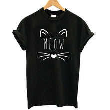 Print Women T-shirt Cat T-Shirt Casual