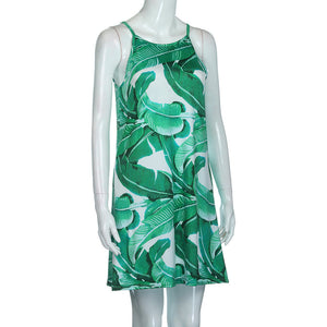 Palm Leaf Print Dress