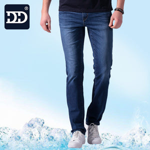 Stretch Cotton Breathable Straight Fit Jeans Men